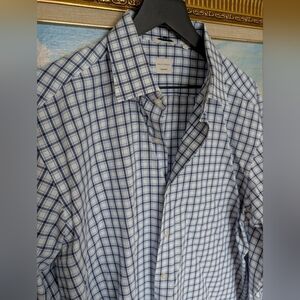 Culturata White Blue Plaid Sports Shirt XL 44